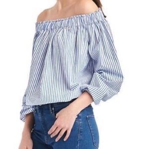 Striped off the shoulder top